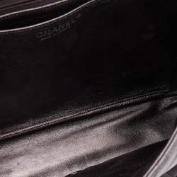 Pre Owned Chanel Dark Grey Quilted Leather Maxi Classic Flap Bag