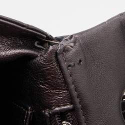 Pre Owned Chanel Dark Grey Quilted Leather Maxi Classic Flap Bag
