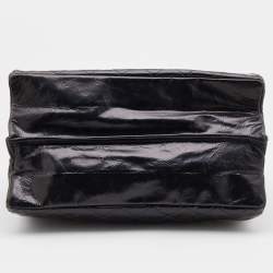 Pre Owned Chanel Dark Grey Quilted Leather Large Shopping Tote