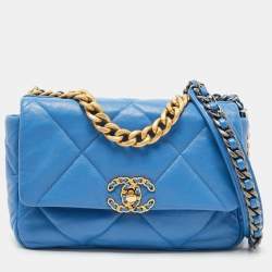 chanel 19 blue bag