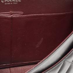 Pre Owned Chanel Black Quilted Lambskin Leather Jumbo Classic Double Flap Bag