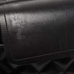 Pre Owned Chanel Black Quilted Lambskin Leather Jumbo Classic Double Flap Bag
