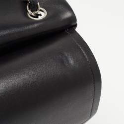 Pre Owned Chanel Black Quilted Lambskin Leather Jumbo Classic Double Flap Bag