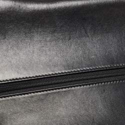 Pre Owned Chanel Black Quilted Lambskin Leather Jumbo Classic Double Flap Bag