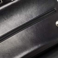 Pre Owned Chanel Black Quilted Lambskin Leather Jumbo Classic Double Flap Bag