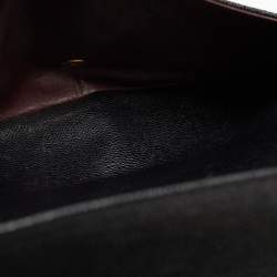 Pre Owned Chanel Black Quilted Caviar Leather Maxi Classic Double Flap Bag