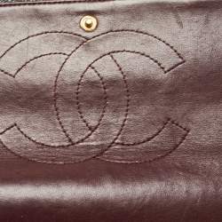 Pre Owned Chanel Black Quilted Caviar Leather Maxi Classic Double Flap Bag
