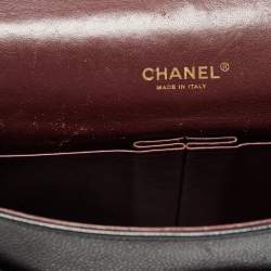 Pre Owned Chanel Black Quilted Caviar Leather Maxi Classic Double Flap Bag