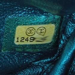 Pre Owned Chanel Metallic Teal Blue Quilted Leather Reissue 2.55 Classic 226 Flap Bag