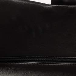 Pre Owned Chanel Black Leather Maxi Classic Double Flap Shoulder Bag