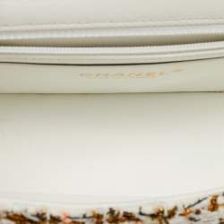 Pre Owned Chanel White/Multiicolor Quilted Tweed New Mini Classic Flap Bag