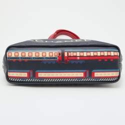 Pre Owned Chanel Multicolor Printed Coated Canvas and Leather Le Train Tote