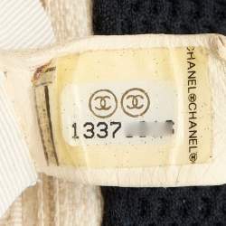 Pre Owned Chanel Black Quilted Mesh Medium Classic Single Flap Bag