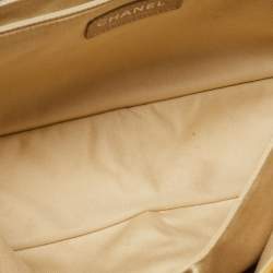 Pre Owned Chanel Mustard Quilted Nubuck Leather Natural Beauty Flap Bag