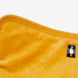 Pre Owned Chanel Mustard Quilted Nubuck Leather Natural Beauty Flap Bag