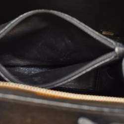 Pre Owned Chanel Black Quilted Caviar Leather Medium CC Filigree Vanity Case Bag