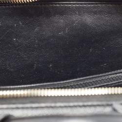 Pre Owned Chanel Black Quilted Caviar Leather Medium CC Filigree Vanity Case Bag