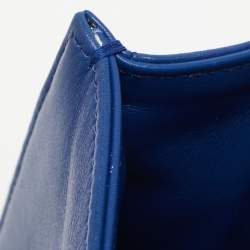 Pre Owned Chanel Blue Python Medium Boy Bag