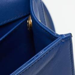 Pre Owned Chanel Blue Python Medium Boy Bag
