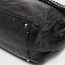 Pre Owned Chanel Black Leather Patchwork Accordion Shoulder Bag
