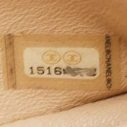 Pre Owned Chanel Beige Quilted Caviar Leather Jumbo Classic Double Flap Bag