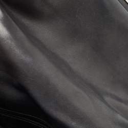 Pre Owned Chanel Black Quilted Lambskin Leather Maxi 3 Accordion Flap Bag