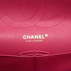 Pre Owned Chanel Pink Quilted Leather Jumbo Classic Double Flap Bag