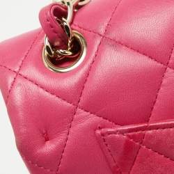 Pre Owned Chanel Pink Quilted Leather Jumbo Classic Double Flap Bag