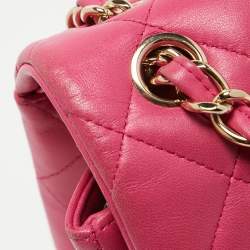 Pre Owned Chanel Pink Quilted Leather Jumbo Classic Double Flap Bag
