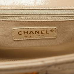 Chanel Light Beige Quilted Glazed Age Leather Reissue Chain Tote