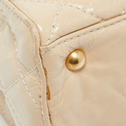Chanel Light Beige Quilted Glazed Age Leather Reissue Chain Tote