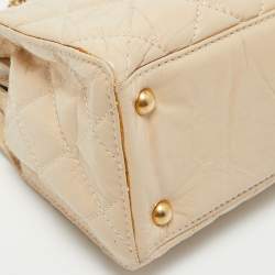 Chanel Light Beige Quilted Glazed Age Leather Reissue Chain Tote