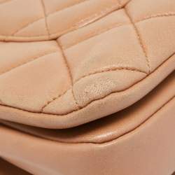 Pre Owned Chanel Beige Quilted Leather Small Trendy CC Flap Top Handle Bag