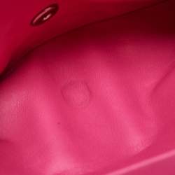 Pre Owned Chanel Orange Quilted Patent Leather Jumbo Classic Double Flap Bag