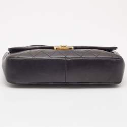 Pre Owned Chanel Black Quilted Leather Chic With Me Flap Bag