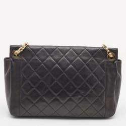 Pre Owned Chanel Black Quilted Leather Chic With Me Flap Bag