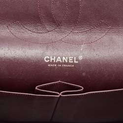 Pre Owned Chanel Black Quilted Caviar Leather Jumbo Classic Double Flap Bag