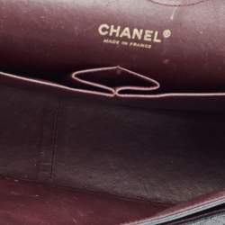 Pre Owned Chanel Black Quilted Caviar Leather Jumbo Classic Double Flap Bag