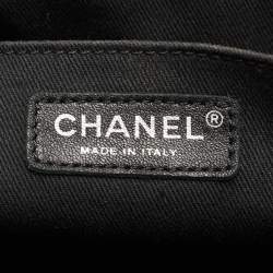 Pre Owned Chanel Black/Grey Canvas CC Camellia Print Tote