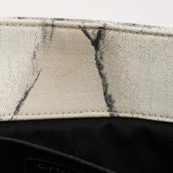 Pre Owned Chanel Black/Grey Canvas CC Camellia Print Tote