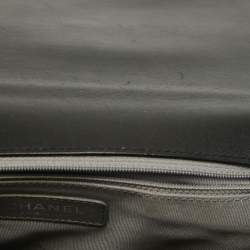 Pre Owned Chanel Black Quilted Leather Large Boy Flap Bag