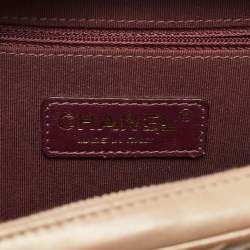 Pre Owned Chanel Beige Mixed Quilted Leather Small Coco Boy Camera Case Bag