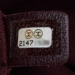 Pre Owned Chanel Cream Chevron Leather Medium Classic Single Flap Bag