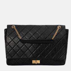 Chanel Black Quilted Leather Reissue 2.55 Classic 228 Flap Bag