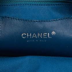 Pre Owned Chanel Teal Blue Quilted Leather Just Mademoiselle Bowler Bag