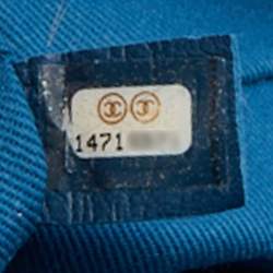 Pre Owned Chanel Teal Blue Quilted Leather Just Mademoiselle Bowler Bag