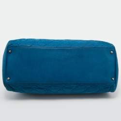 Pre Owned Chanel Teal Blue Quilted Leather Just Mademoiselle Bowler Bag