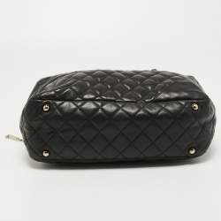 Pre Owned Chanel Black Quilted Leather Cambon Ligne Bowler Bag