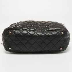 Pre Owned Chanel Black Quilted Leather Cambon Ligne Bowler Bag