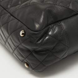 Pre Owned Chanel Black Quilted Leather Cambon Ligne Bowler Bag